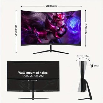 Ultra-Wide Curved 165Hz Gaming Computer Monitor 1800R