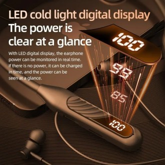 Wireless Earphones 5.3 Neckband Headphones Gaming