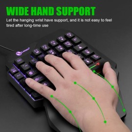 Gaming Keyboard Single Hand Mini