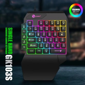 Gaming Keyboard Single Hand Mini