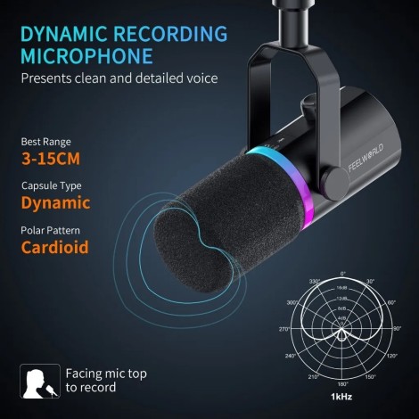 Dynamic Microphone for Podcasting Recording Gaming